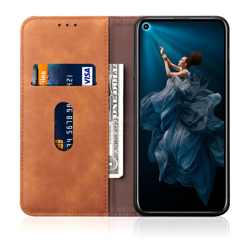 Роскошный тонкий кожаный флип-чехол в стиле ретро для huawei Honor 20 20S Чехол-кошелек с подставкой для карт Магнитный чехол-книжка для Honor 20 Pro чехол s