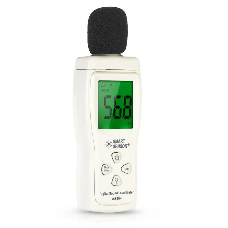 

Digital sound level meter Measure 30-130dB Noise dB Decibel meter Monitoring Testers Metro Diagnostic-tool Smart Sensor AS804