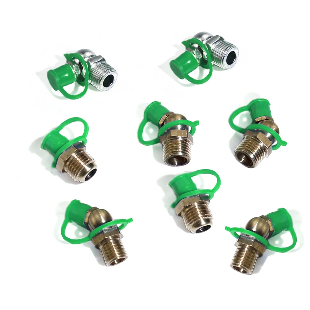 250 шт. колпачки для смазки Зеленые полиэтиленовые от пыли M8 метрическая резьба