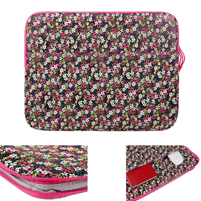 Водонепроницаемый чехол из искусственной кожи в стиле ретро черный для ноутбука