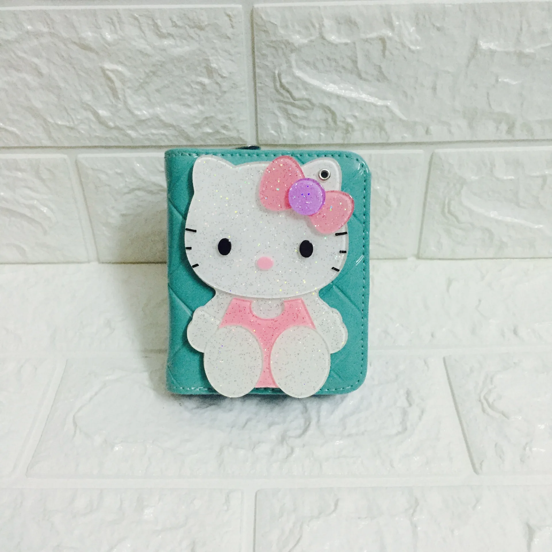 Известная марка класса Люкс Малый милые короткие Магия Аниме Рисунок «Hello Kitty» кошелек женские портмоне и кошельки Portefeuille роковой 40