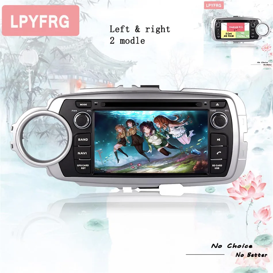 Goede Android9.0 4G + 64G 1024*600 Nog Steeds Cool Auto-Stereo Radio Gps Glonass Satelliet Muziek 4G Lte Voor Toyota Yaris 2012 + Usb Sd Aux Rds