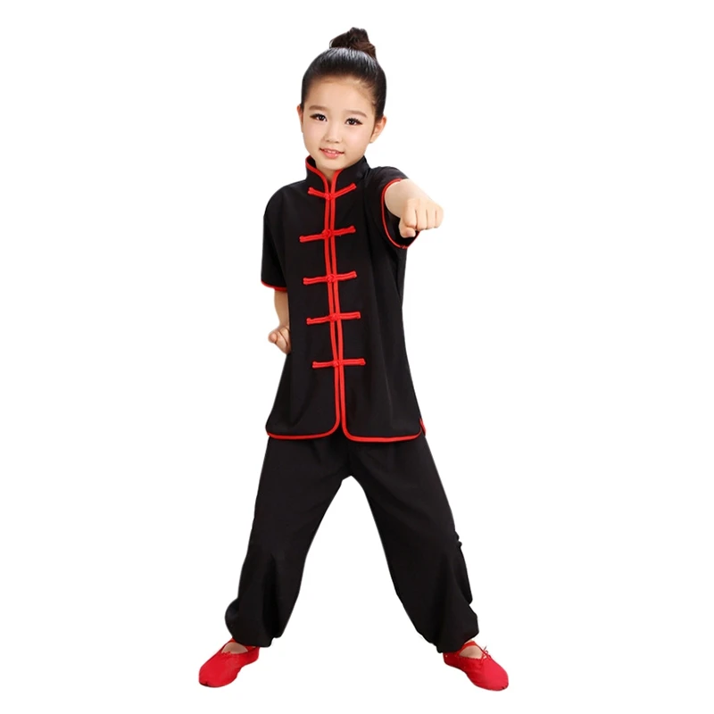 New Wushu Costume Children Chinese Traditional Clothing Kids Martial Arts Uniform Kung Fu Suit Girls Boys Stage Performance Set