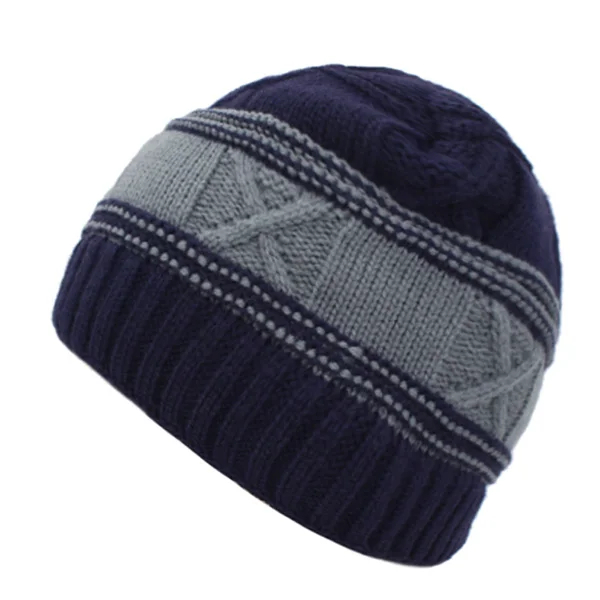navy YOUBOME модные зимние шляпы для мужчин и женщин Skullies Beanies Мужская вязаная шапка мужская шапка капот теплый мех бренд зимняя шапка - Цвет: navy