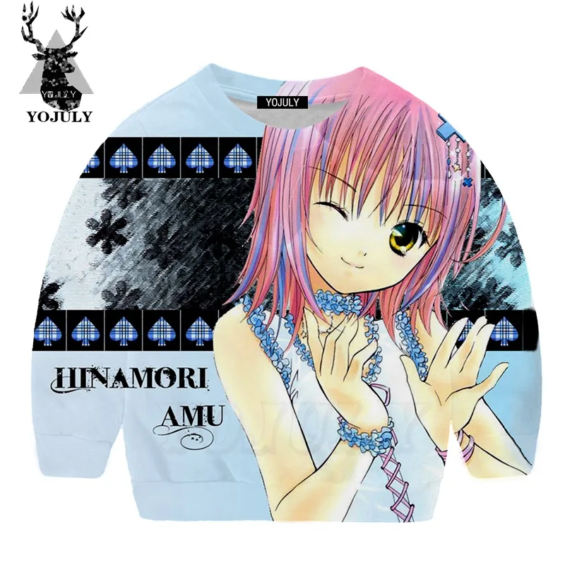 YOJULY Kawaii Чара-хранители Harajuku 3d Печать Дети толстовка для мальчиков и девочек подростков новая одежда Топ аниме печати с длинными рукавами SW13
