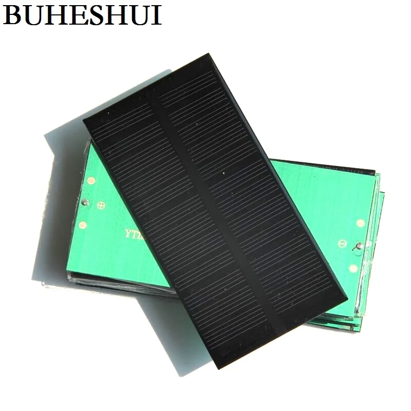 

BUHESHUI 6V 1W Solar Cell Monocrystalline Solar Panel Module DIY Solar System Charger 125*63*3MM 20pcs Wholesale Free shipping