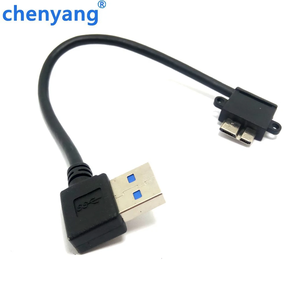 Левый и правый угловой 90 градусов USB3.0 USB 3 0 A папа к Micro B кабель для Galaxy Note3 N9000 N900 &amp
