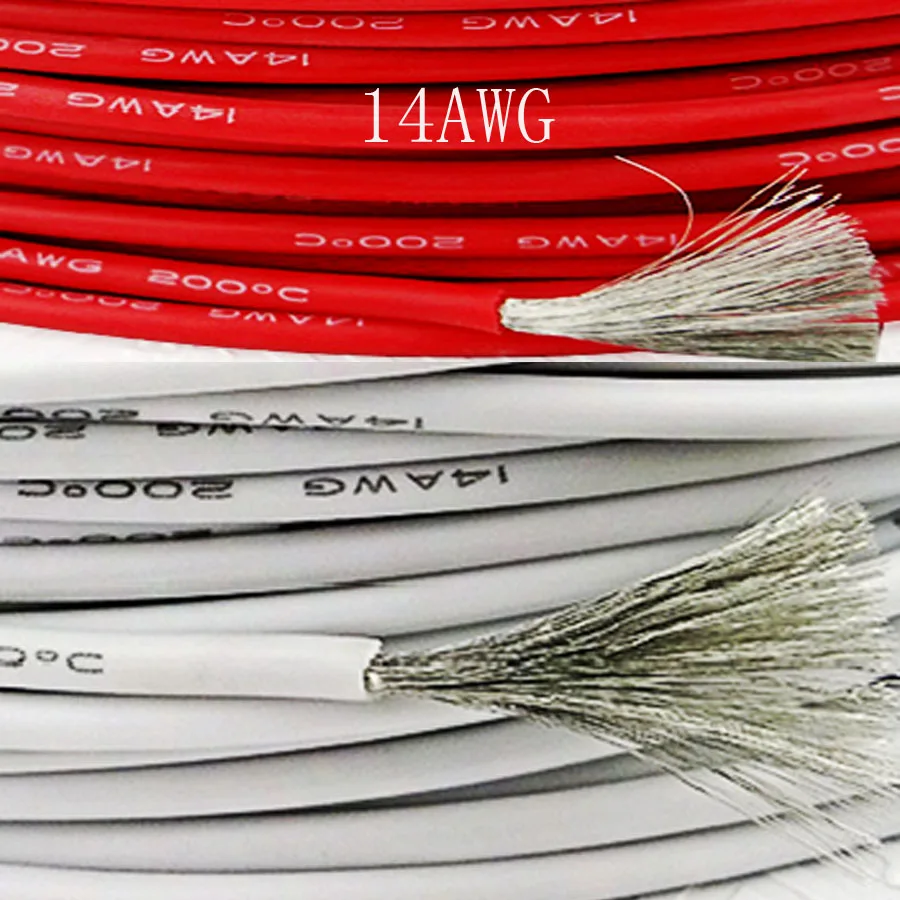 10 метров 14AWG мягкий силиконовый кабель 2.0мм2 ультра гибкий тест провод красный