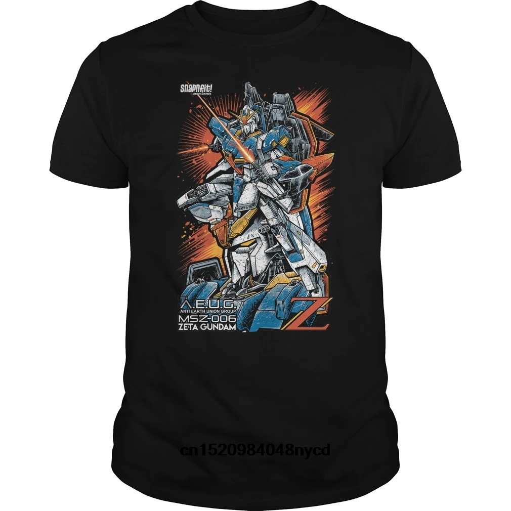 Забавные футболки Zeta Gundam 2018 модная футболка мужская | Мужская одежда