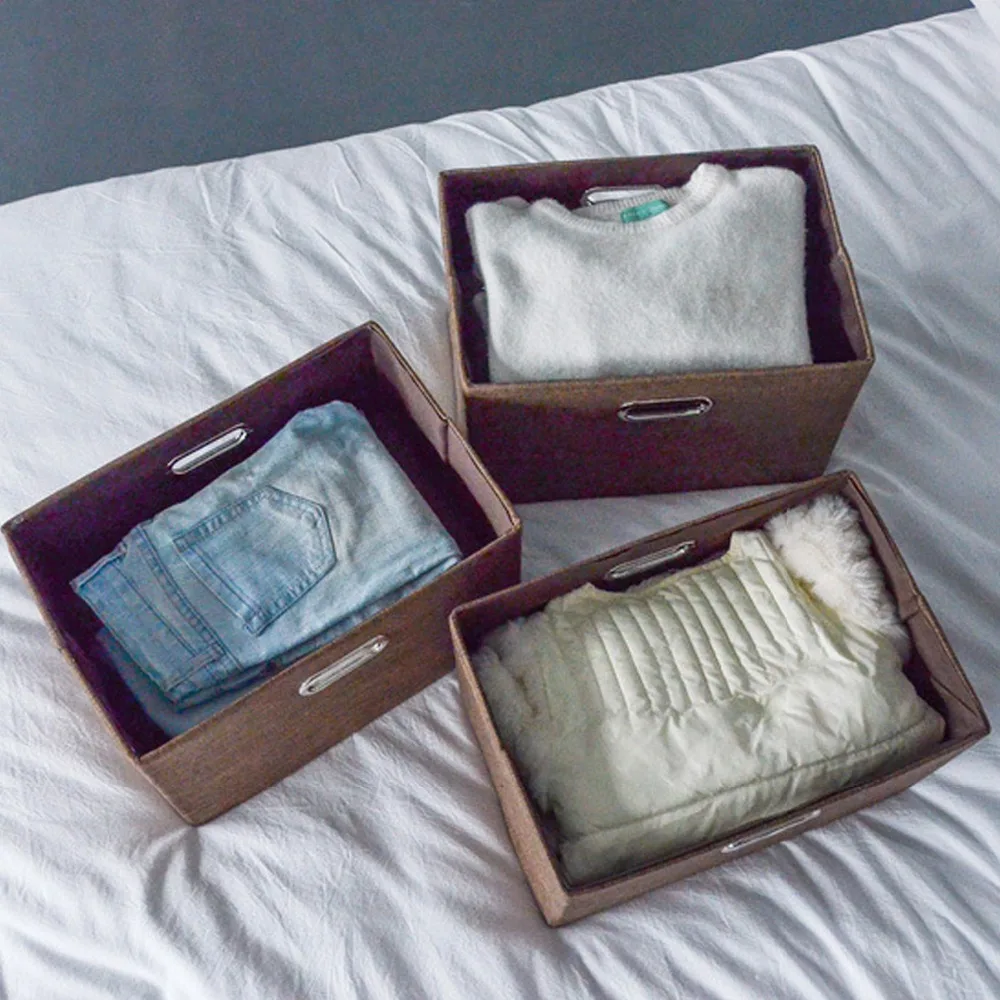 Складной органайзер для одежды из хлопка и льна большая сумка хранения