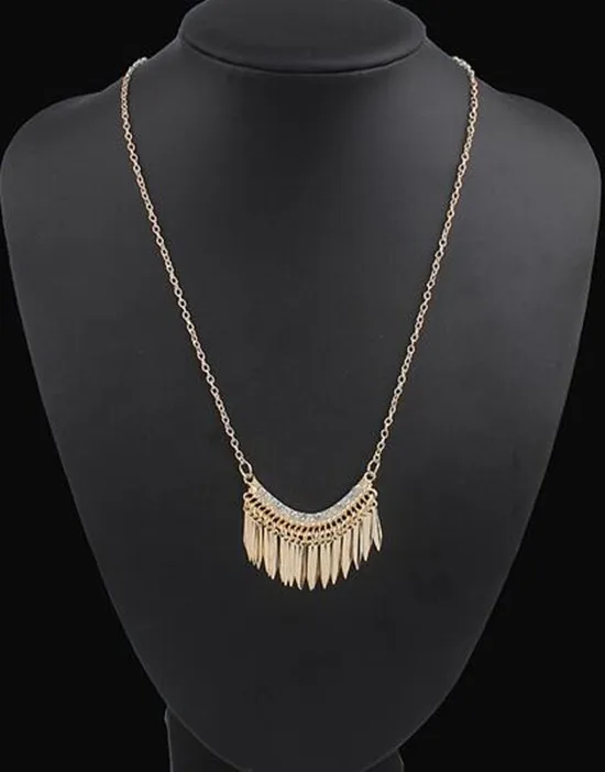 Женское длинное ожерелье-цепочка из цинкового сплава со стразами | Украшения и