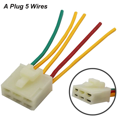 A Plug 5 Wires 5 проводов, 6 проводов, Регулятор выпрямителя для мотоцикла, штекер регулятора напряжения, Мужской Разъем - Цвет: A Plug 5 Wires