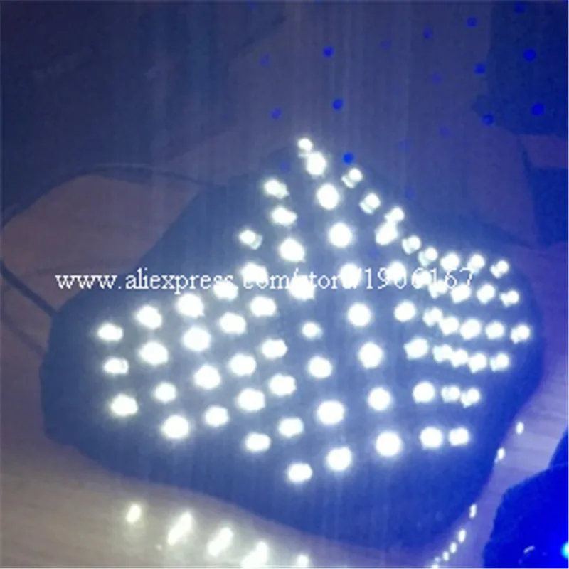 Новинка Дизайн LED белый Цвет светящиеся маски для DJ Маски для век партии Хэллоуин поставки