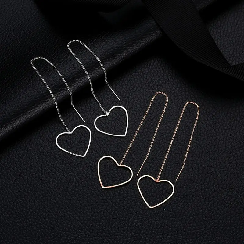 Висячие серьги подвески в виде сердца звезды жемчуга цепочка с кисточками