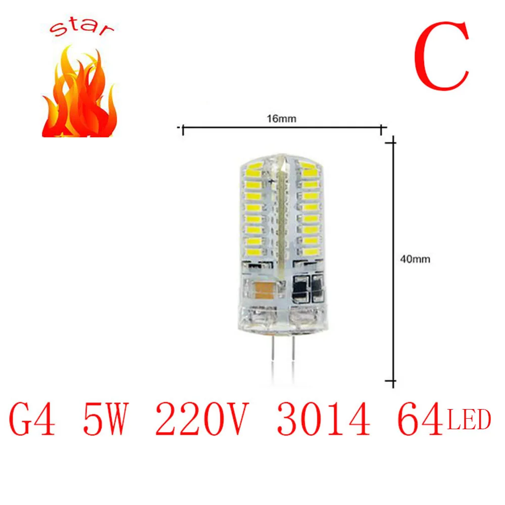 5 шт. 10 20 шт. G4 AC220V 2 Вт 3 Вт 4 Вт 5 Вт 6 Вт 7 Вт 8 Вт светодиодный лампы 3014SMD 2835SMD COB светодиодный замены традиционных галогенных ламп