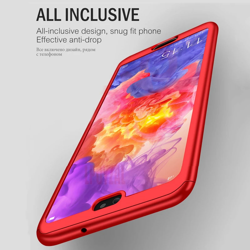 360 полный защитный чехол для Huawei P30 P20 Pro Mate 20 Lite Nova 3 3i 4 P10 P9 Honor 10 9 8X Жесткий ПК со