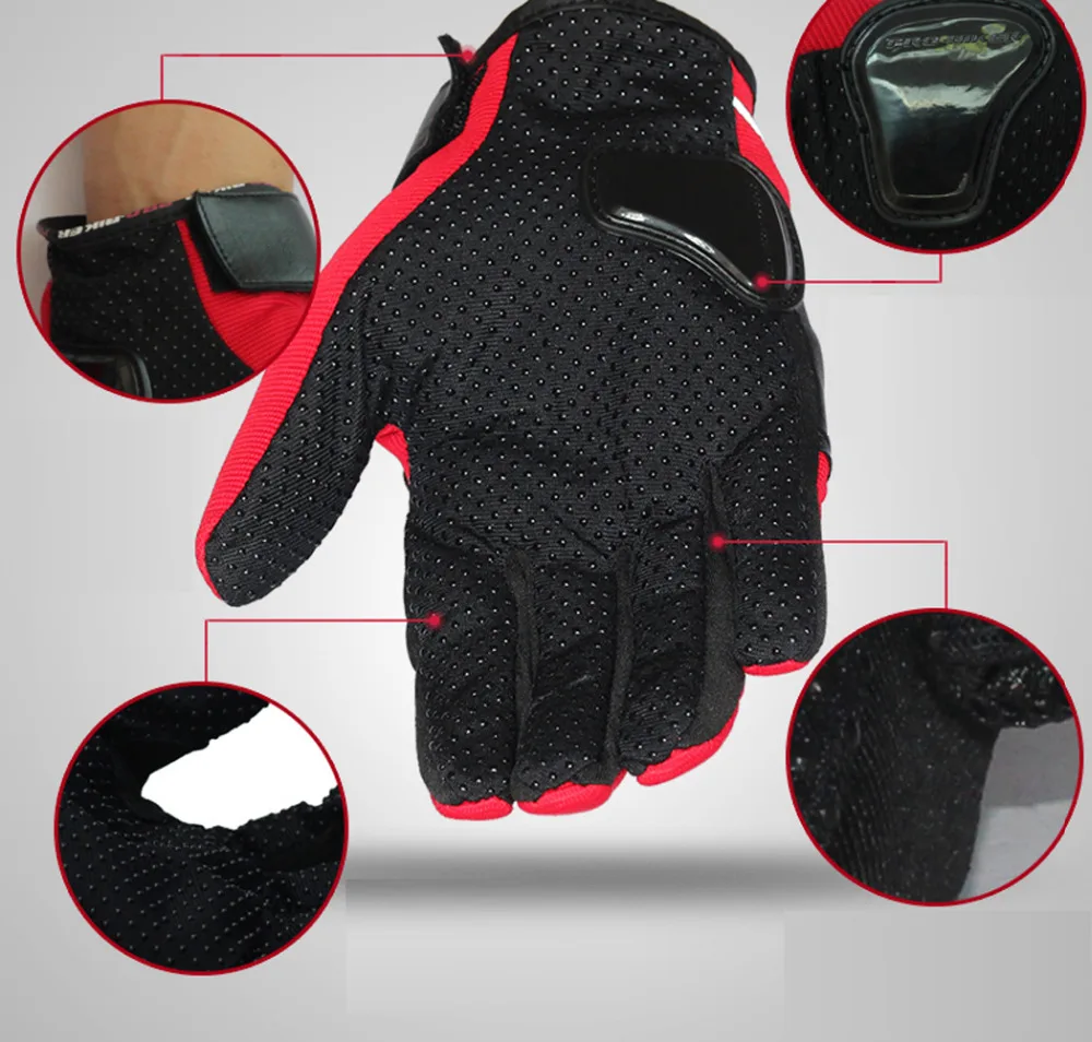 Pro байкерские перчатки для мотоциклистов Гоночные Перчатки черные красные Синие