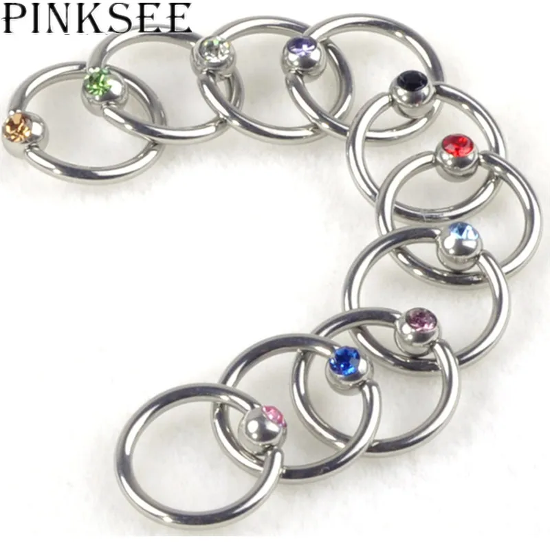 1pc/5pcs/10pcs Goth Punk Clip On Fake Piercing Body Nose Lip Rings Hoop Ear Tongue Ring Stainless Steel Jewelry | Украшения и