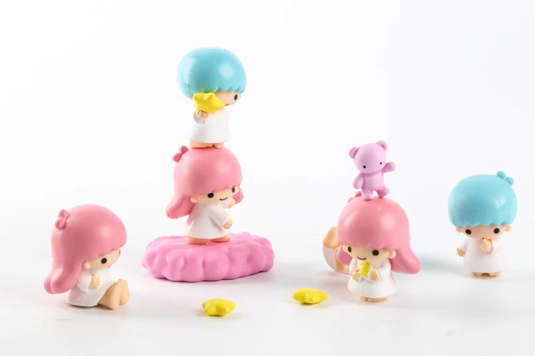 Little Twin Stars NoseChara маленькие фигурки Ensky11 штук Kiki Lala мини фигурка игрушка|figure toy|little