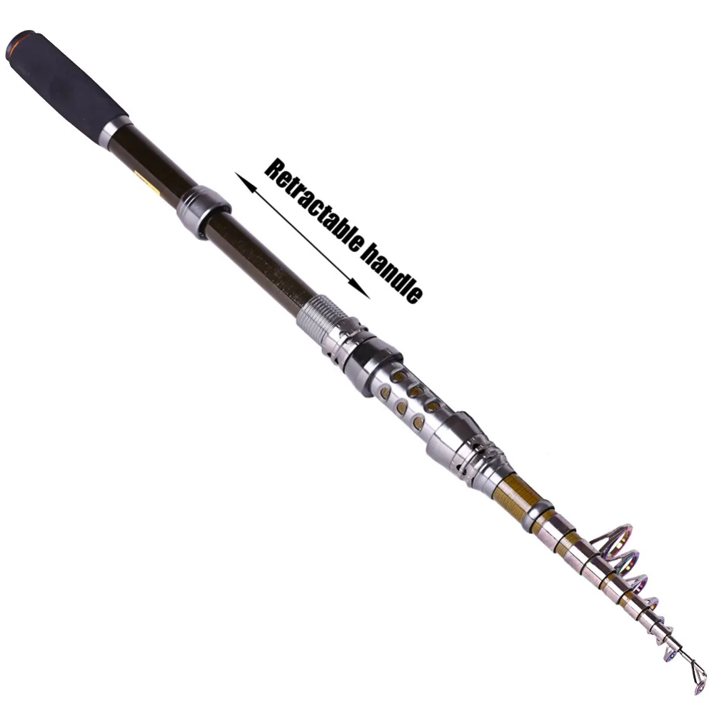 Spinning Fishing Rod 1.8m-3.3m Feeder Carbon Fiber Telescopic Set with Reel Travel Carp Fish Pole Bamboo Tackles | Спорт и