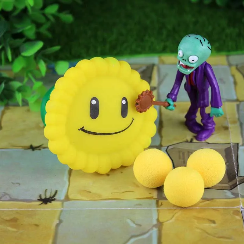 25 28 шт. новая игра PVZ Растения против Зомби Peashooter ПВХ фигурка модель игрушки Аниме Фигурка горох Подсолнух Дыня 10 см - Цвет: 25