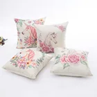 Креативный декоративный чехол для подушки YWZN с единорогом, милый чехол для подушки с единорогом, хлопковый льняной чехол для подушки, наволочка для подушки, наволочка для подушки