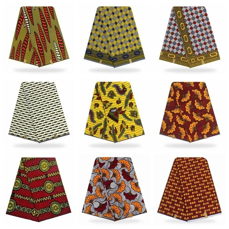 

Nigerian Lace Fabrics ASO EBI African Cotton Print Wax Ghana Ankara High Quality Veritable Wax Pagne Africain Hot Wax Guaranteed