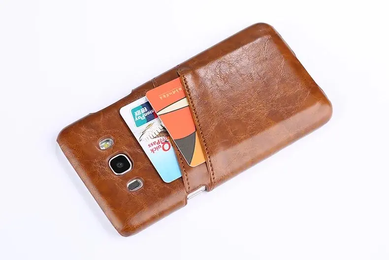 Luxury Leather case For Samsung Galaxy J3 J5 2016 Hard Card Protecive back cover for samsung phone shell |