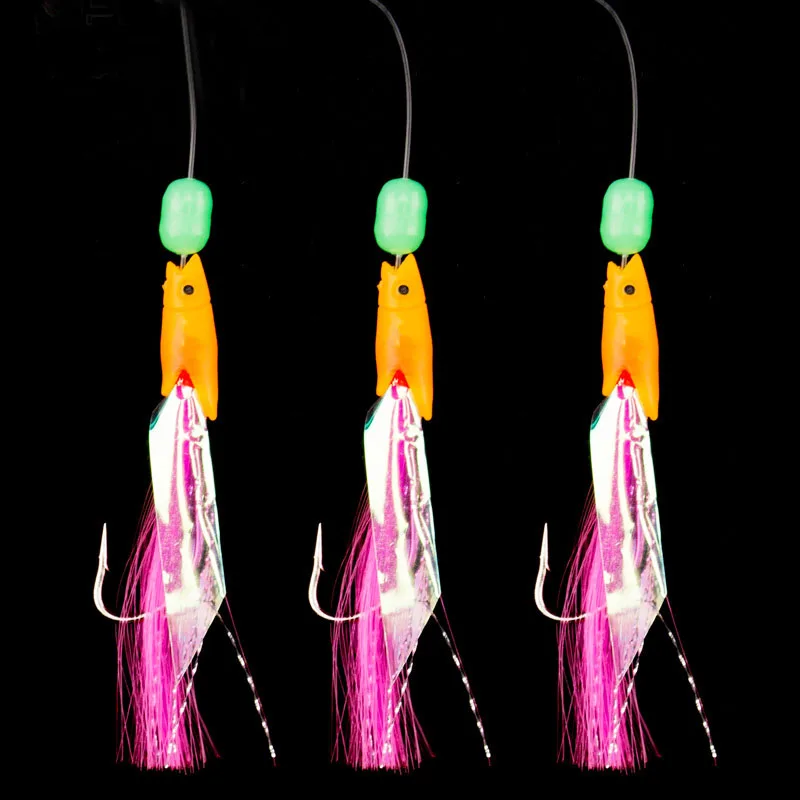 2 компл./упак. мягкая рыболовная приманка для джиггинга светящаяся соленой воды