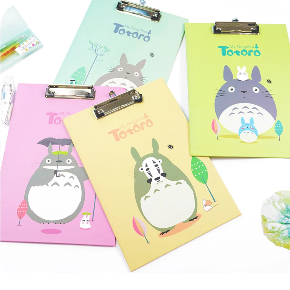 Творческий папка totoro студенческие документы A4 файла доска для письма с зажимом