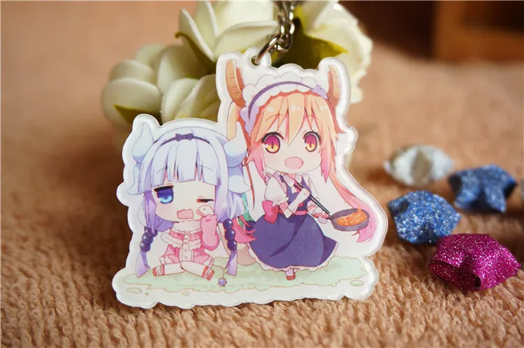 12 шт./компл. Kobayashi san Chi no Maid брелок в виде дракона Аниме Фигурка Tohru Косплей Канны