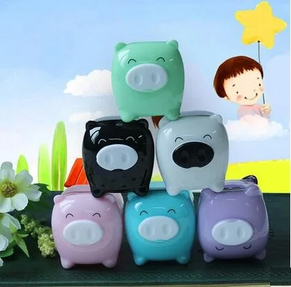Cute Kawaii Cartoon pig Plastic Pencil Sharpener Machine For Kids Gift School Supplies Korean Stationery Free Shipping | Канцтовары для