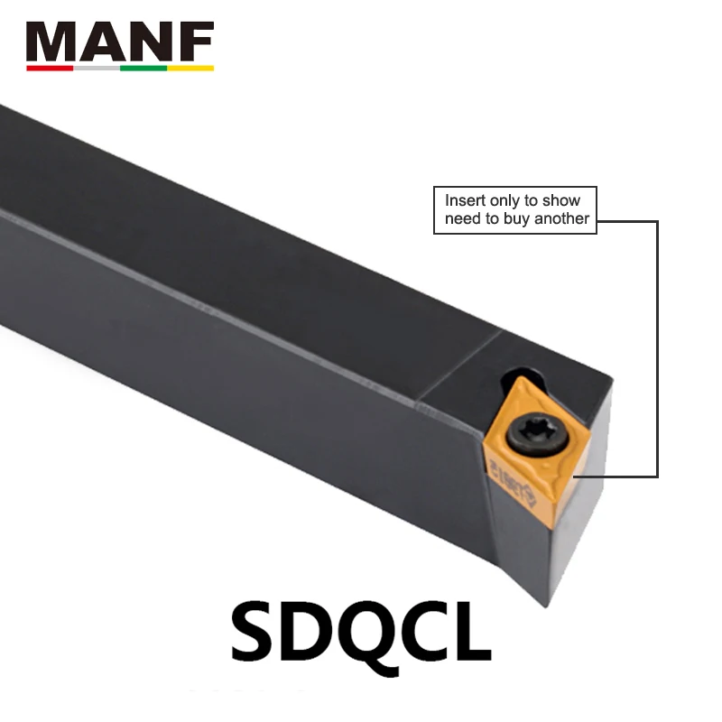 MANF CNC SDQCR-1616H11 10 мм 12 Внешний поворотный держатель инструмента DCMT11 вставки