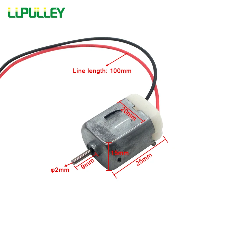 Высокоскоростной мини двигатель постоянного тока LUPULLEY 130 с штекером Dupont Wire DC3V 6V