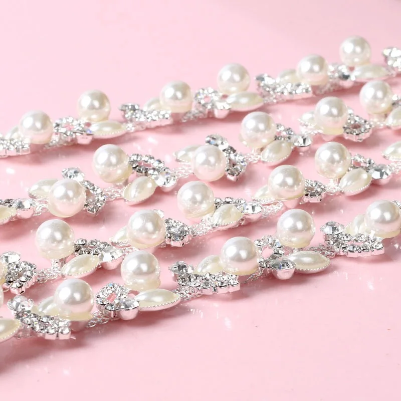 Кристальные Стразы s-цепи серебряная основа стразы аппликация цепочка сделай сам