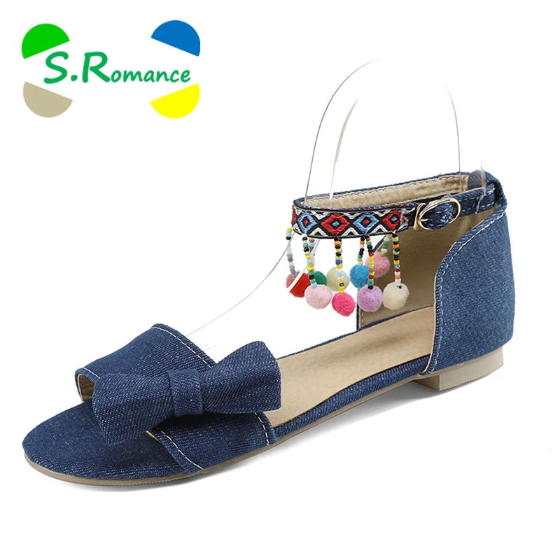 S. Romance/женские босоножки большие размеры 34-43 Новая модная женская обувь на
