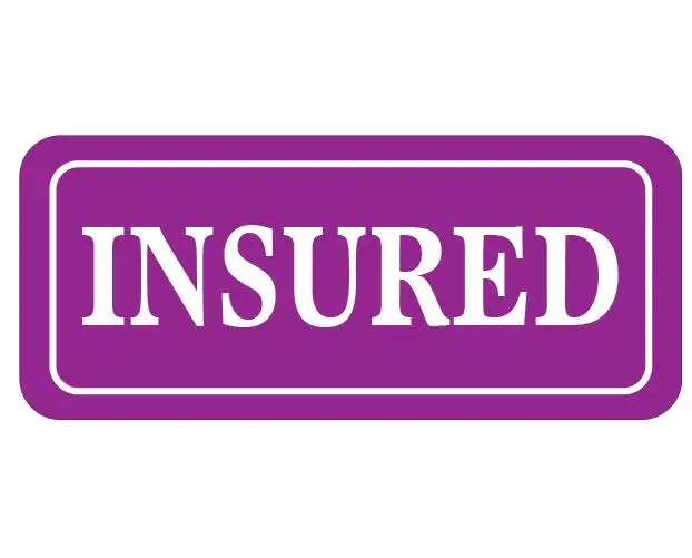 

3000pcs/lot 7x3cm INSURED self-adhesive instruction Paper Label Sticker, Item No.SS01