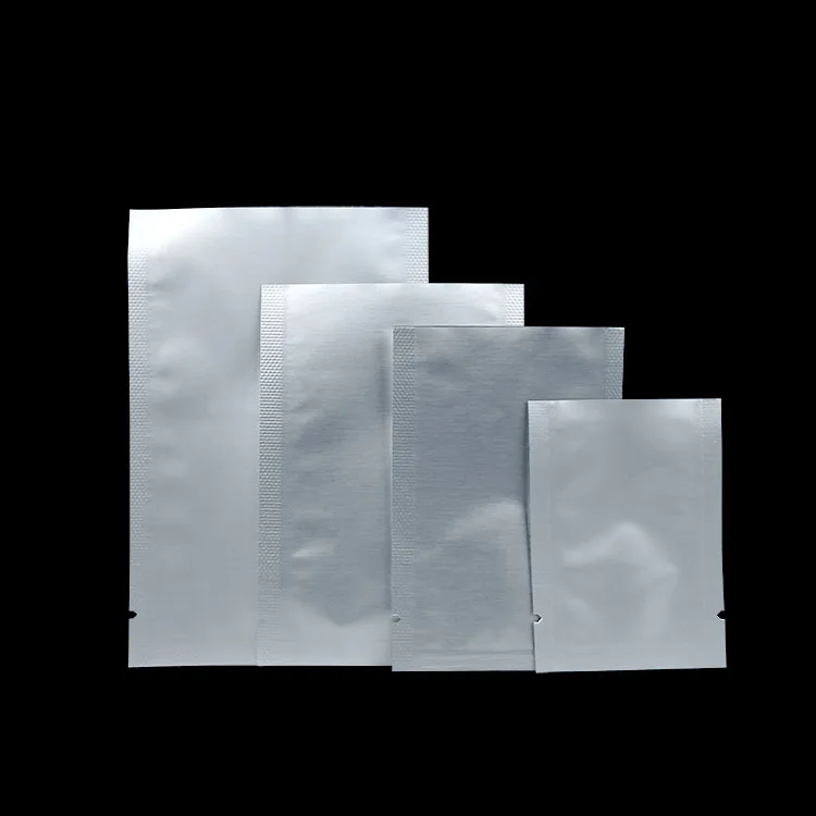 Bolsas de papel de aluminio de tamaño medio, bolsa Mylar para comida, bolsas al vacío, sellado térmico, precio al por mayor (Open16-26 cm), 50 Uds.