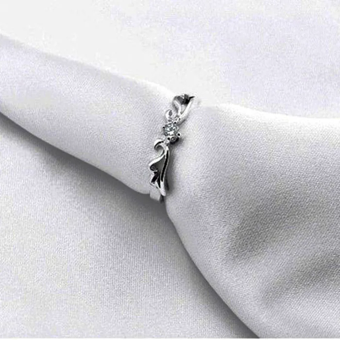 Ангел-хранитель 925 серебряные кольца для Для женщин прозрачный циркониевое