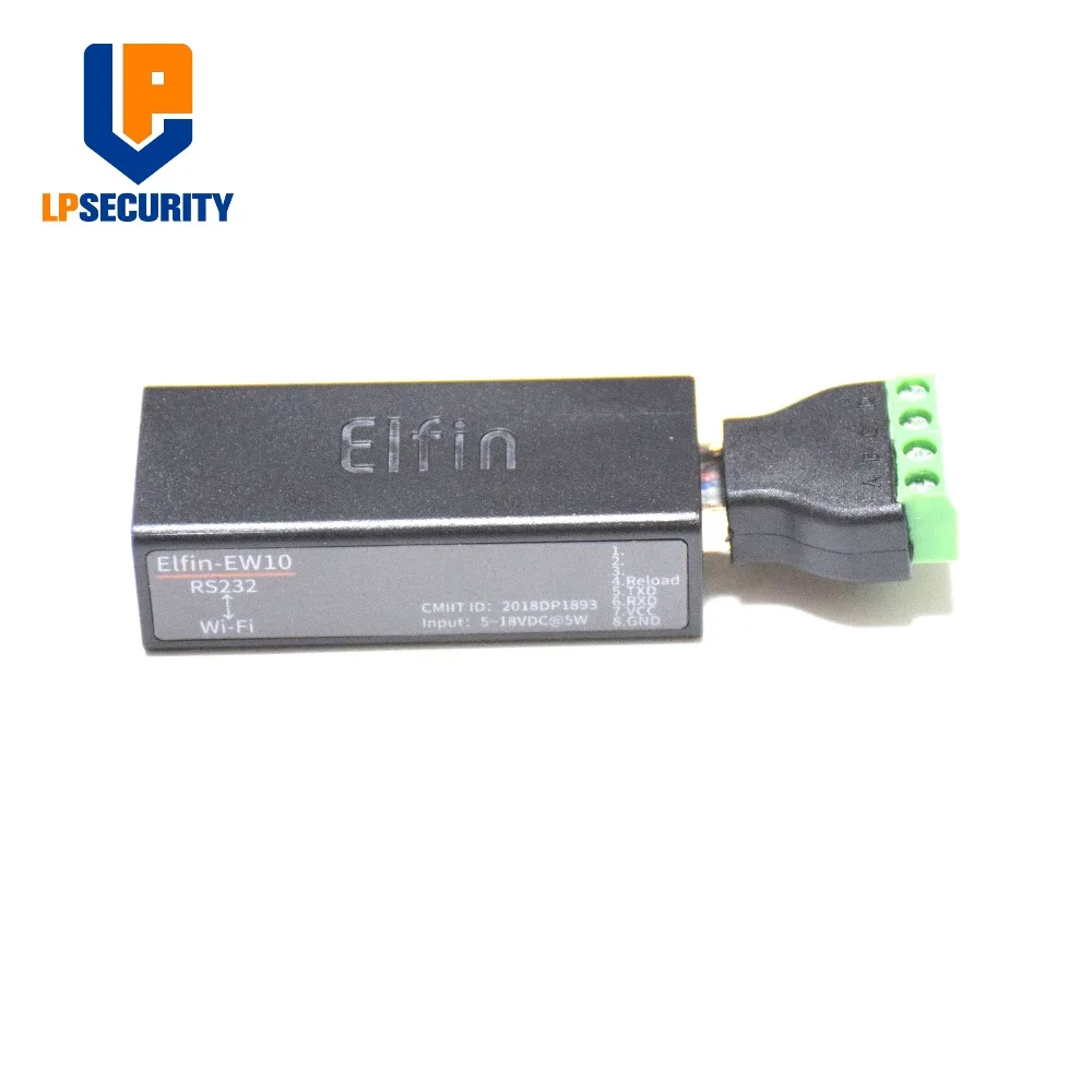 Широкий DC Вход 5 ~ 18VDC Elfin EW10A последовательный сервер для передачи данных по Wi Fi