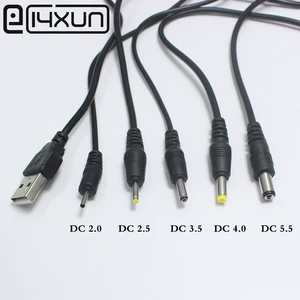 Кабель питания EClyxun, 1 шт., USB-порт на 2,0*0,6 мм, 2,5*0,7 мм, 3,5*1,35 мм, 4,0*1,7 мм, 5,5*2,1 мм, 5 в постоянного тока