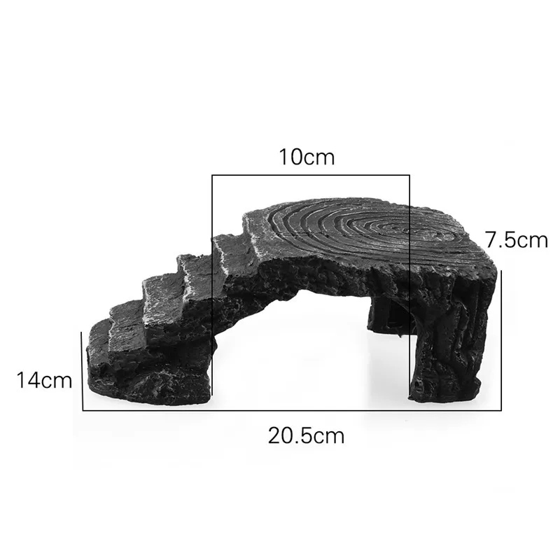 Смола черепаха греющая платформа угловой пандус пещера для рептилий новейший 2017