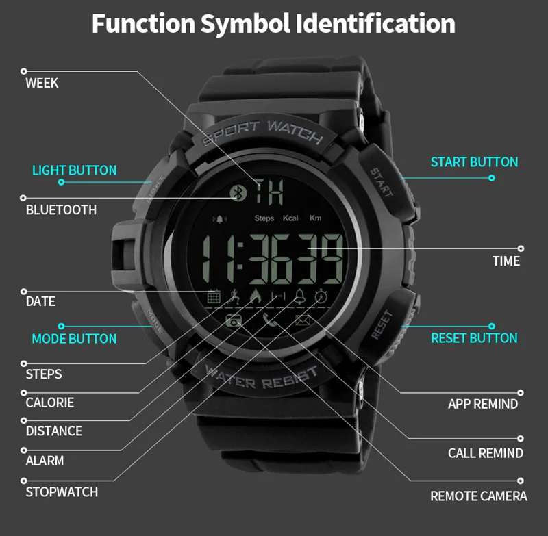 SKMEI для мужчин Автоматический шагомер часы Мода Bluetooth Datejust армия военная Униформа