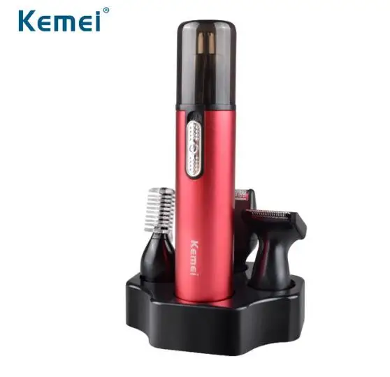 

Kemei Women 4 in 1 Battery Ear and Nose Hair Trimmer Lady Profession Trimmer For Men Sideburns Hair Cut Eyebrow Trimmer