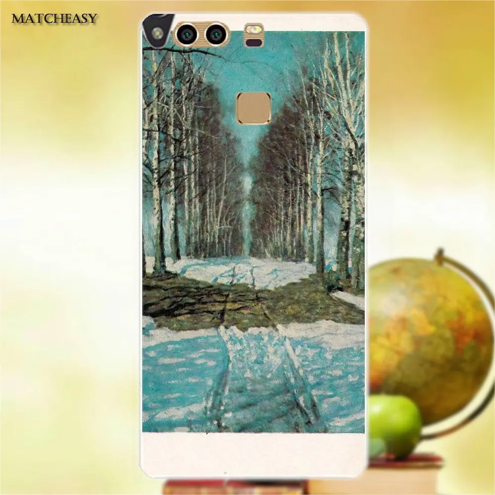 For Huawei G7 G8 Honor 5A 5C 5X 6 6X 7 8 V8 Mate 9 P7 P8 P9 P10 Lite Plus TPU Pattern Classic Art On Claude Monet Winter Snow | Мобильные