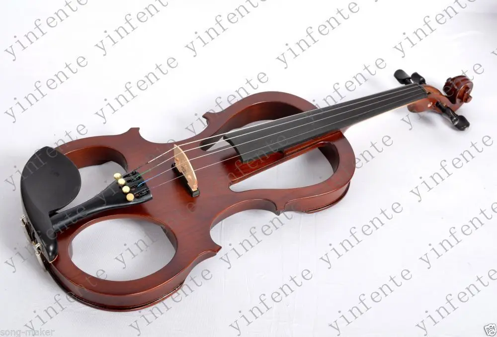 Одна красная 4 струнная 4/4 Новая электрическая акустическая скрипка #5 2514 # ican