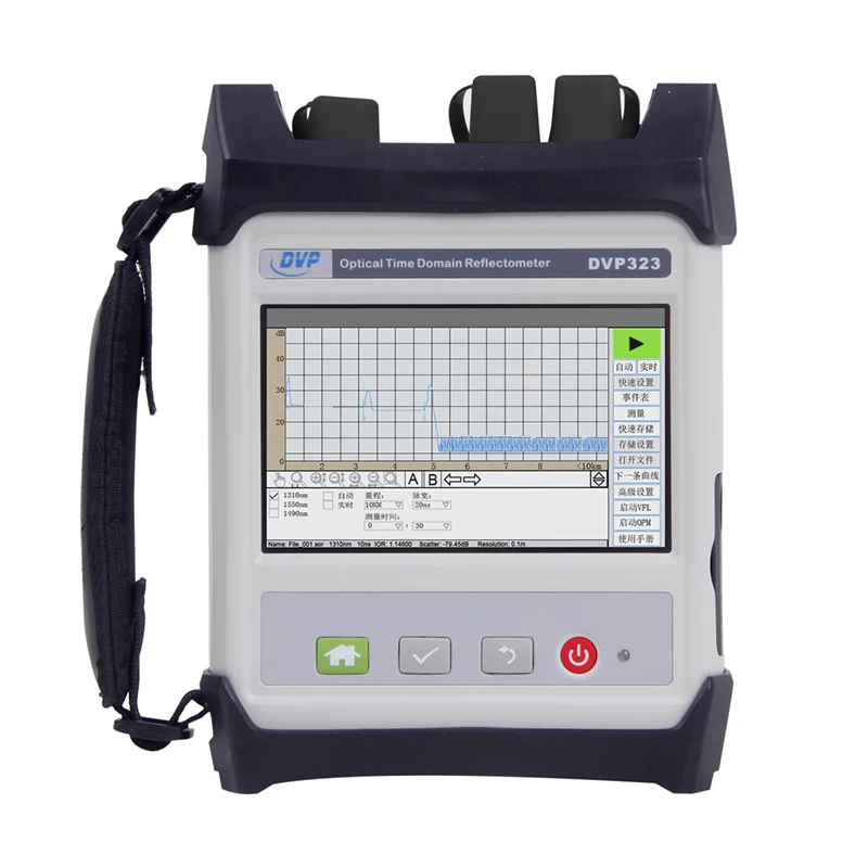 5 дюймовый Китайский OTDR DVP323 DVP322 обновленный 30/28дБ Тестер одномодового волокна с VFLnd OPM высокой точностью.