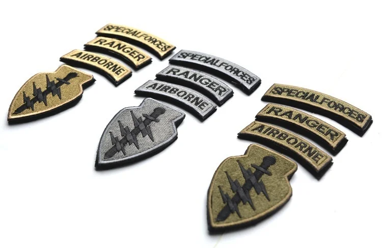 5 шт. набор армейский спецназ вышивка патч флаг США Ranger Tab военный тактический боевой патчи для тканевой сумки