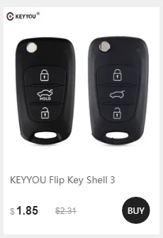 KEYYOU замена 3 кнопки резиновая накладка ключ оболочка для hyundai IX35 I30 Accent Kia K2 K5 Rio флип дистанционный ключ-брелок от машины чехол Крышка