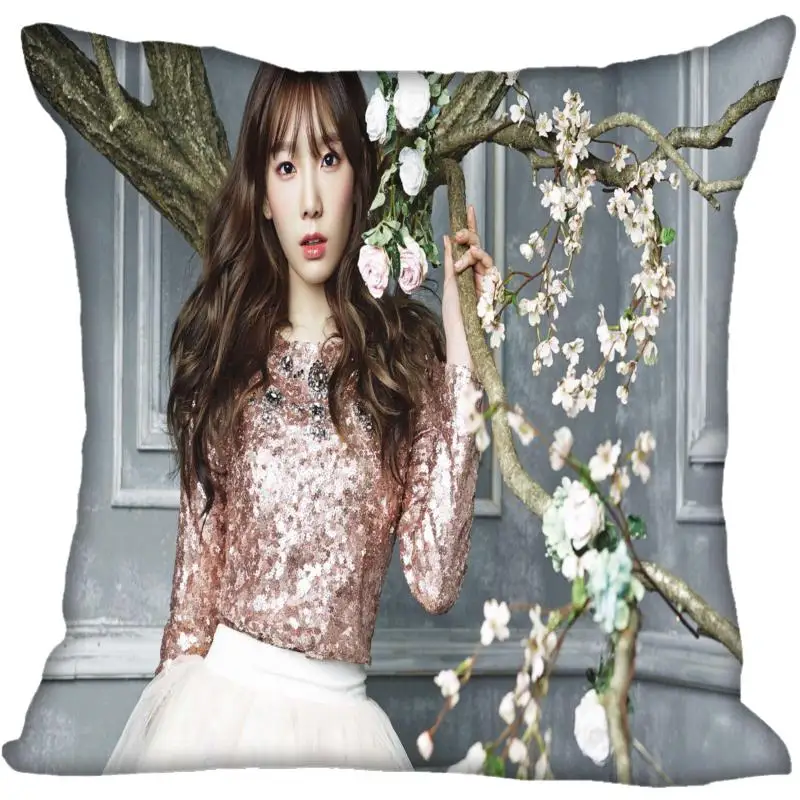 Пользовательский Taeyeon наволочки печатной площади Шелковый наволочка домашняя декоративная молния атласные наволочки(одна сторона - Цвет: 15